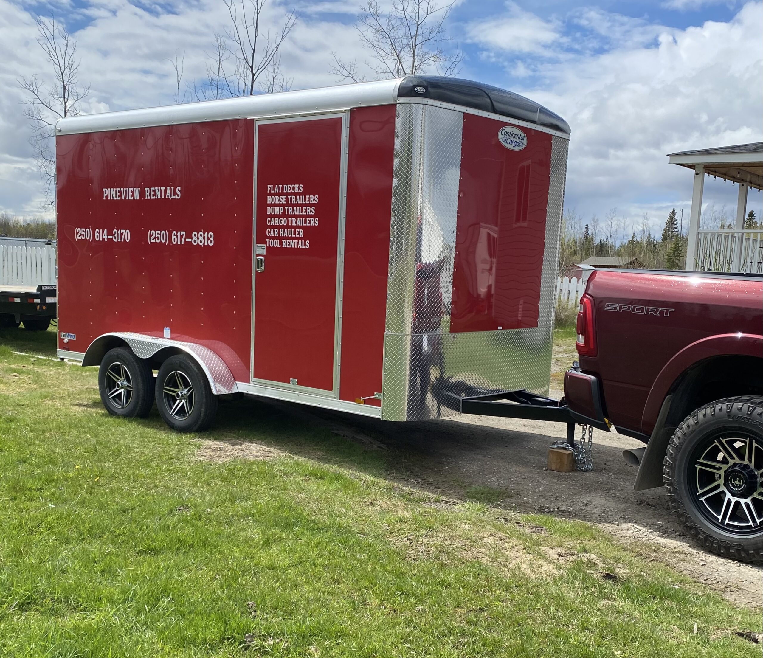 Pineview Rentals Trailer with Decals